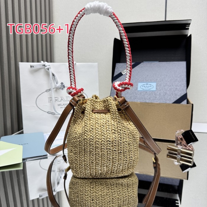 TGB056 PRADA woven bucket bag 1BE068