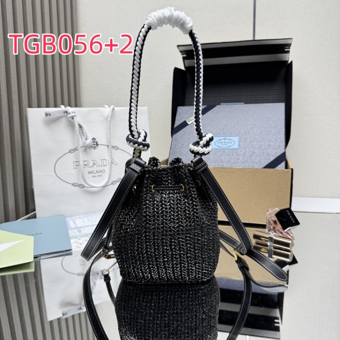TGB056 PRADA woven bucket bag 1BE068