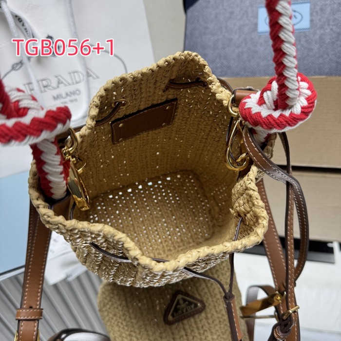 TGB056 PRADA woven bucket bag 1BE068