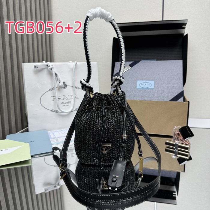 TGB056 PRADA woven bucket bag 1BE068
