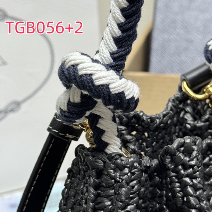 TGB056 PRADA woven bucket bag 1BE068