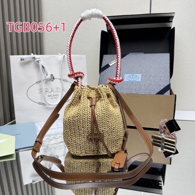 TGB056 PRADA woven bucket bag 1BE068