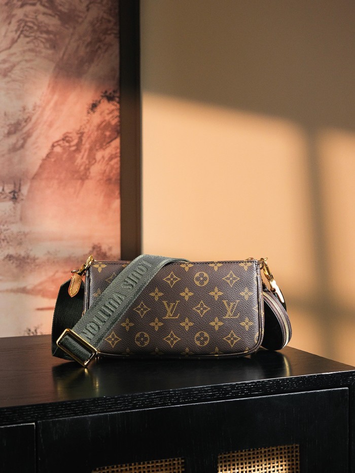 MULTI POCHETTE ACCESSOIRES - LIGHT PINK & KHAKI