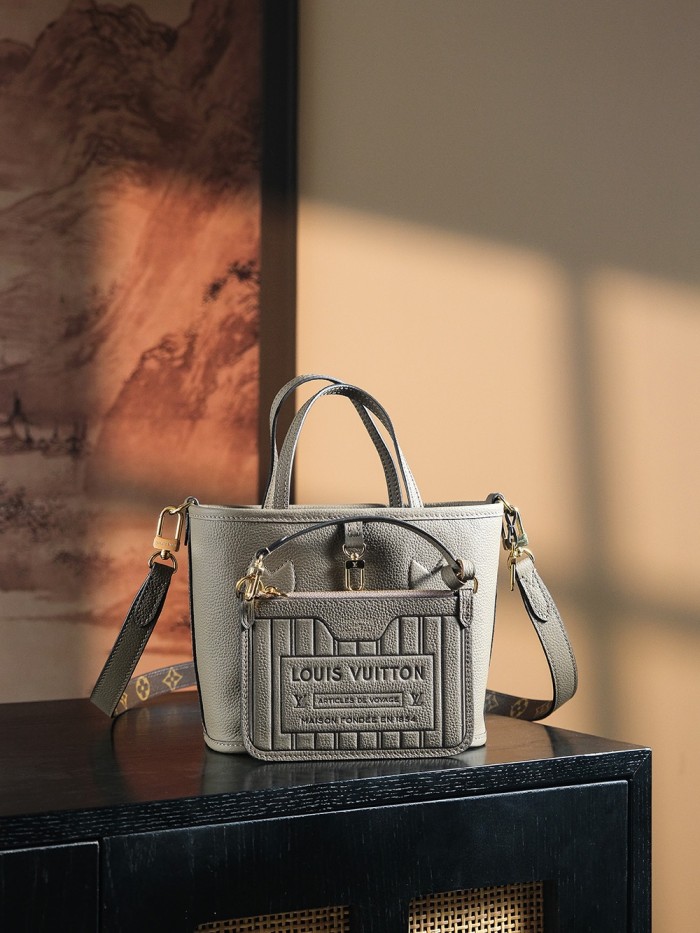 NEVERFULL BANDOULIERE INSIDE OUT BB - BLACK & Rose & DARK FANGO