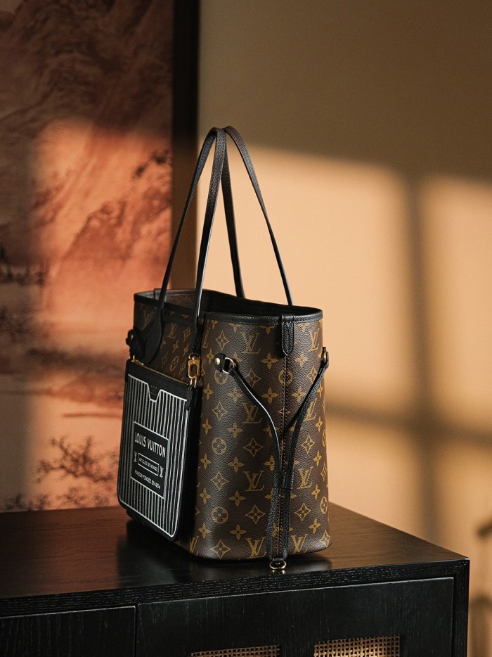 NEVERFULL INSIDE OUT MM - BLACK & TAN