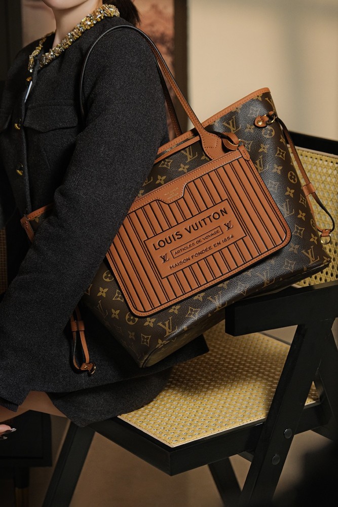 NEVERFULL INSIDE OUT MM - BLACK & TAN