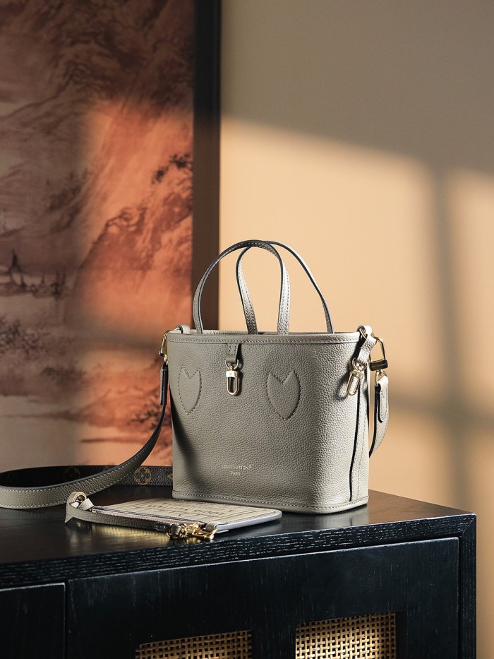 NEVERFULL BANDOULIERE INSIDE OUT BB - BLACK & Rose & DARK FANGO