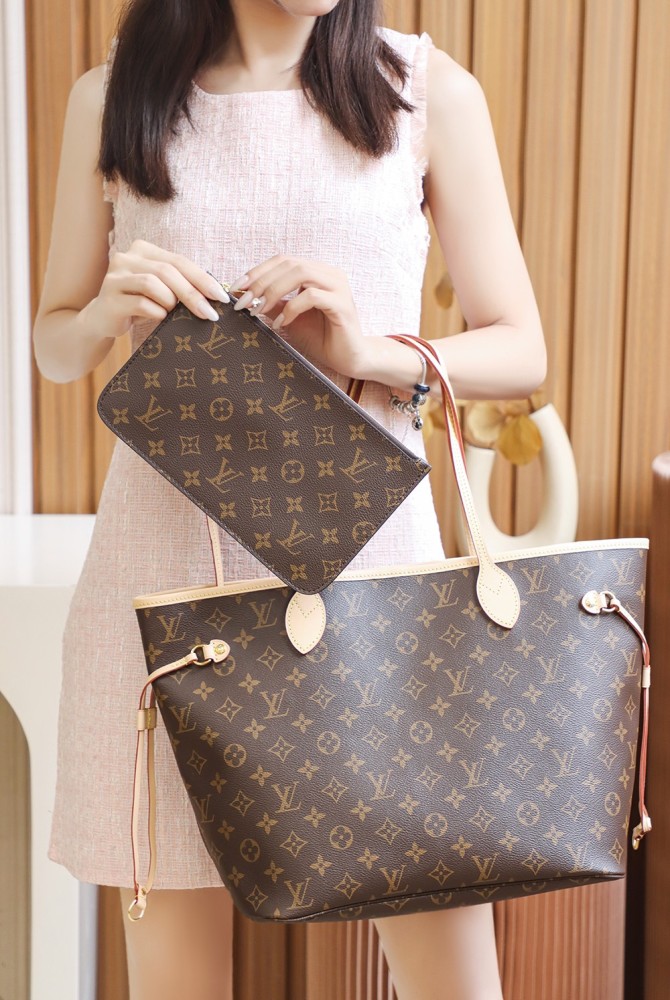 NEVERFULL MM - CHERRY & ROSE BEIGE