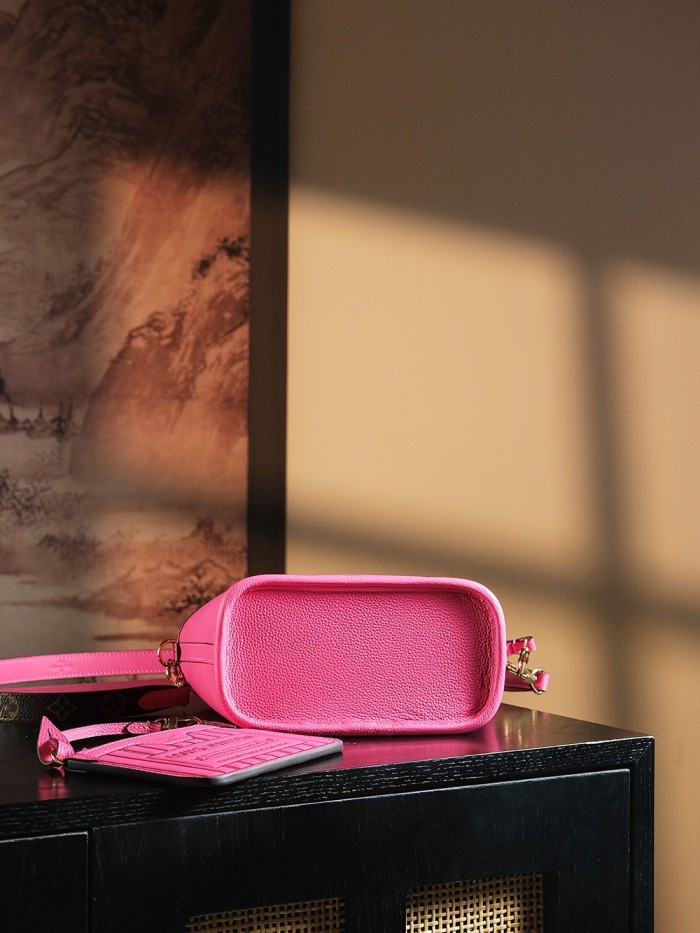 NEVERFULL BANDOULIERE INSIDE OUT BB - BLACK & Rose & DARK FANGO