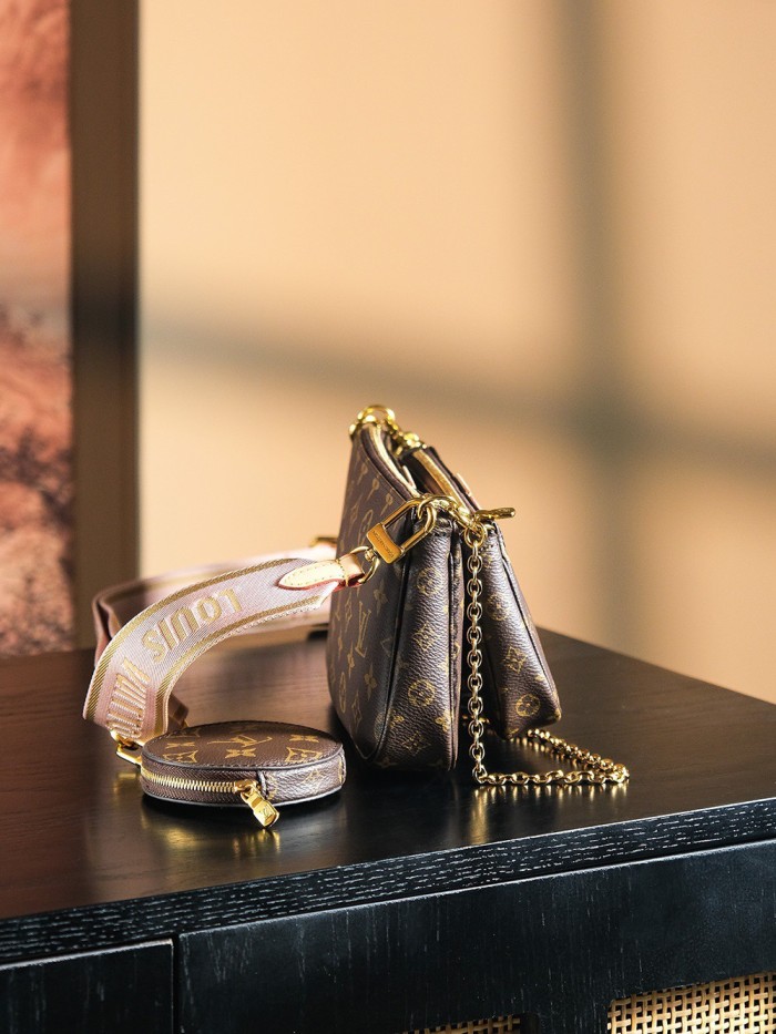 MULTI POCHETTE ACCESSOIRES - LIGHT PINK & KHAKI