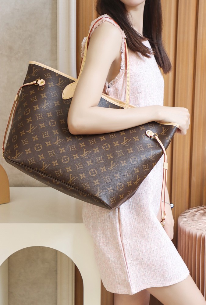 NEVERFULL MM - CHERRY & ROSE BEIGE