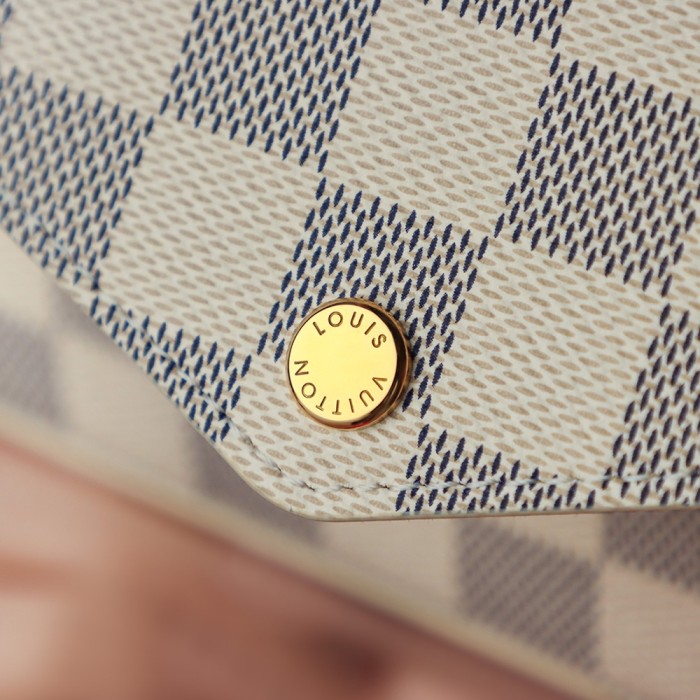 POCHETTE FELICIE BROWN & WHITE CANVAS & BROWN MONGRA