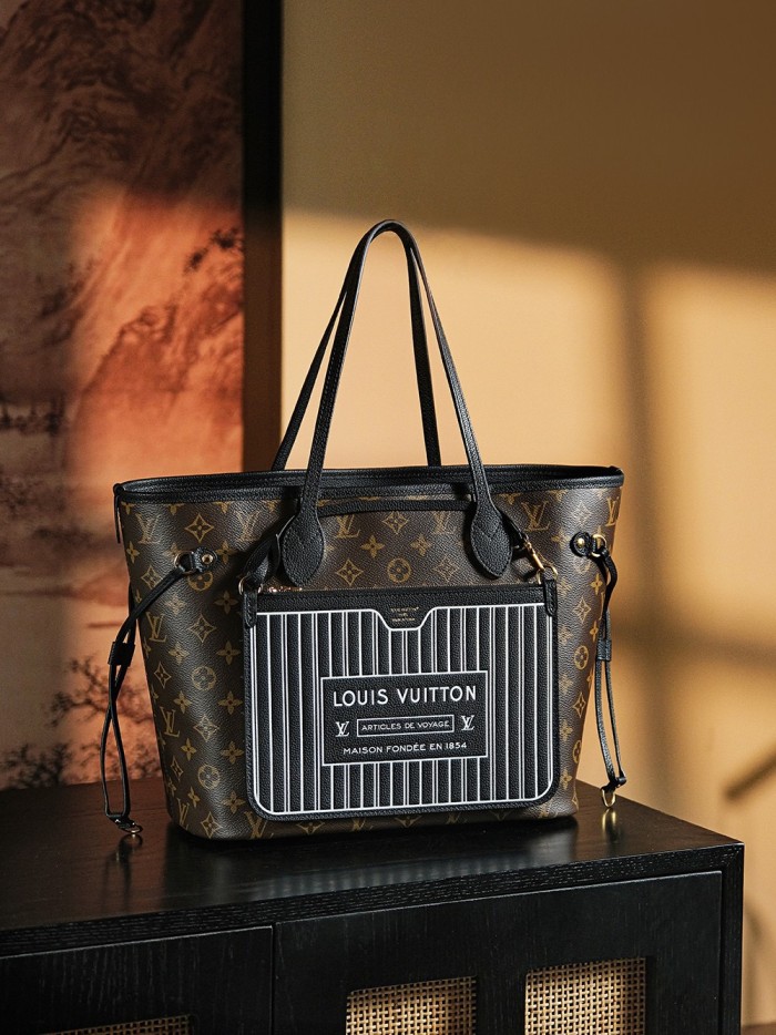 NEVERFULL INSIDE OUT MM - BLACK & TAN