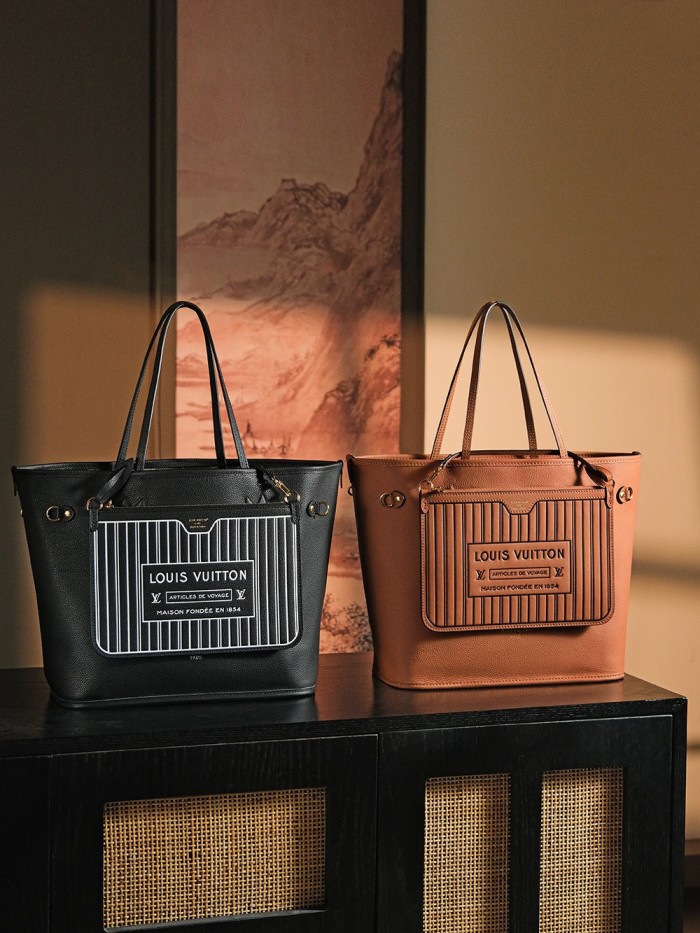 NEVERFULL INSIDE OUT MM - BLACK & TAN