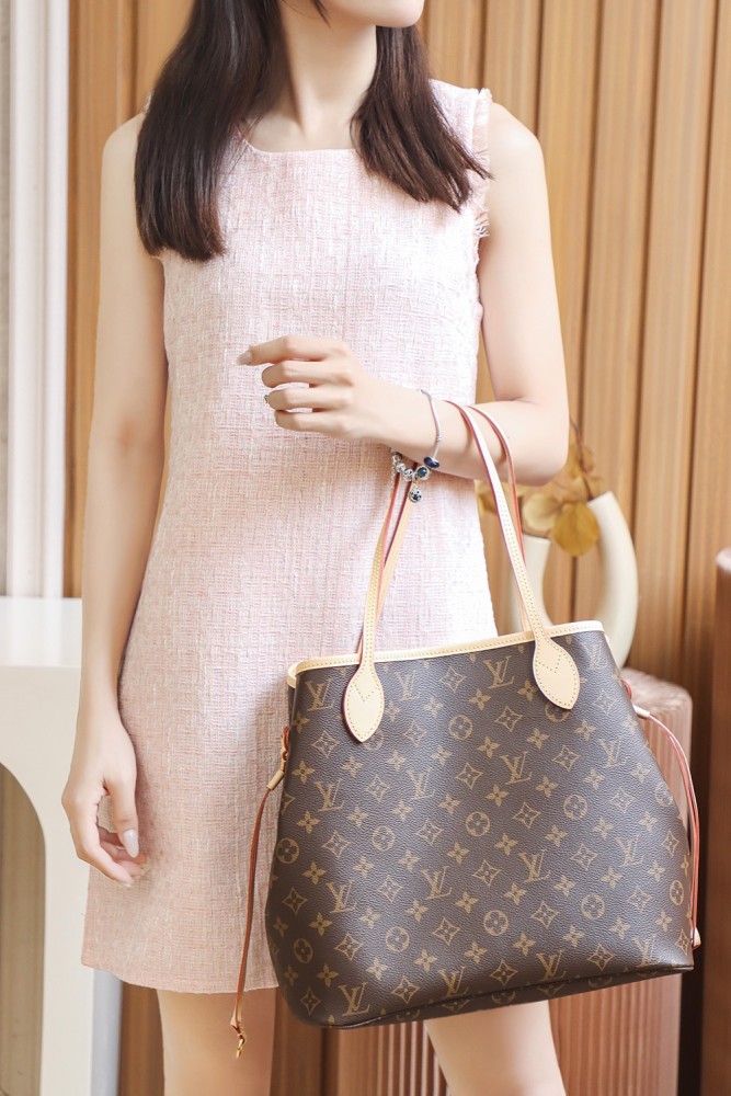 NEVERFULL MM - CHERRY & ROSE BEIGE