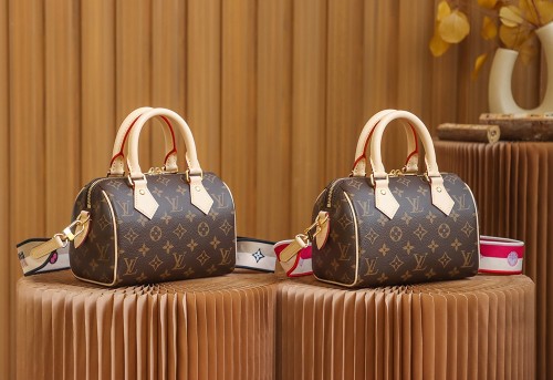 SPEEDY BANDOULIERE 20 - Pink  & Black Strap