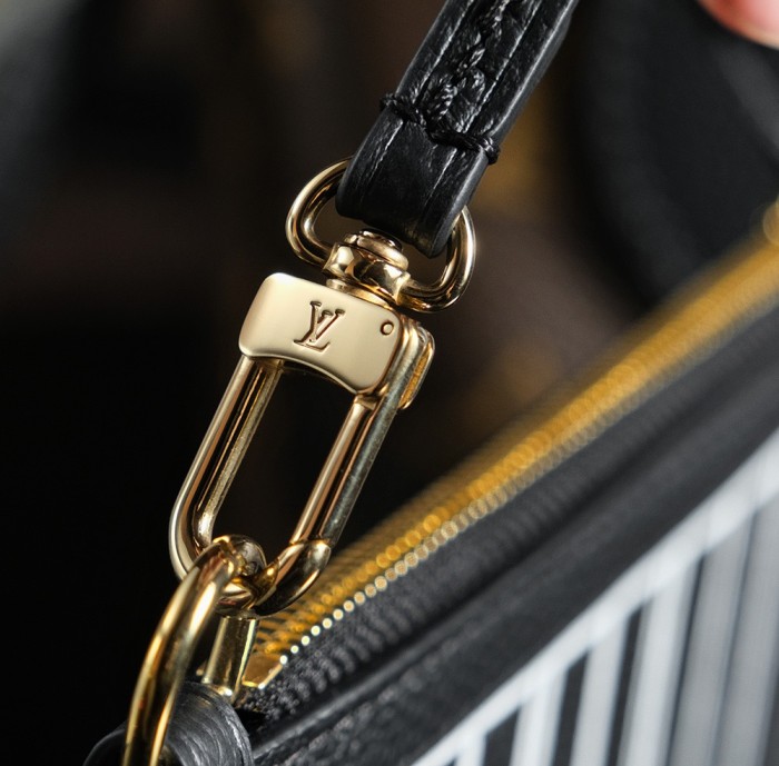 NEVERFULL BANDOULIERE INSIDE OUT BB - BLACK & Rose & DARK FANGO