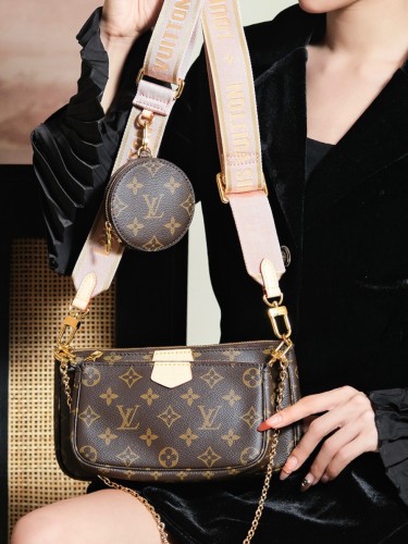 MULTI POCHETTE ACCESSOIRES - LIGHT PINK & KHAKI