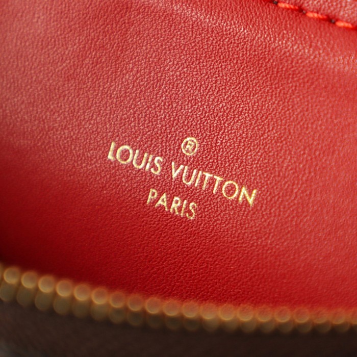 POCHETTE FELICIE BROWN & WHITE CANVAS & BROWN MONGRA