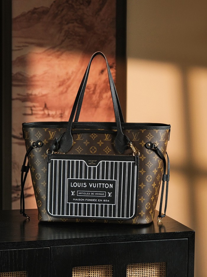 NEVERFULL INSIDE OUT MM - BLACK & TAN
