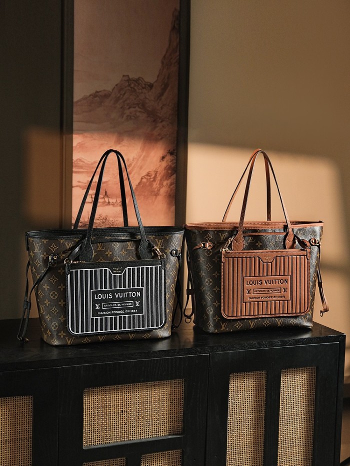 NEVERFULL INSIDE OUT MM - BLACK & TAN