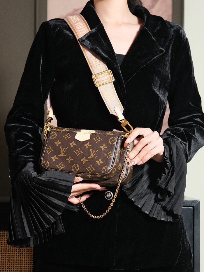 MULTI POCHETTE ACCESSOIRES - LIGHT PINK & KHAKI