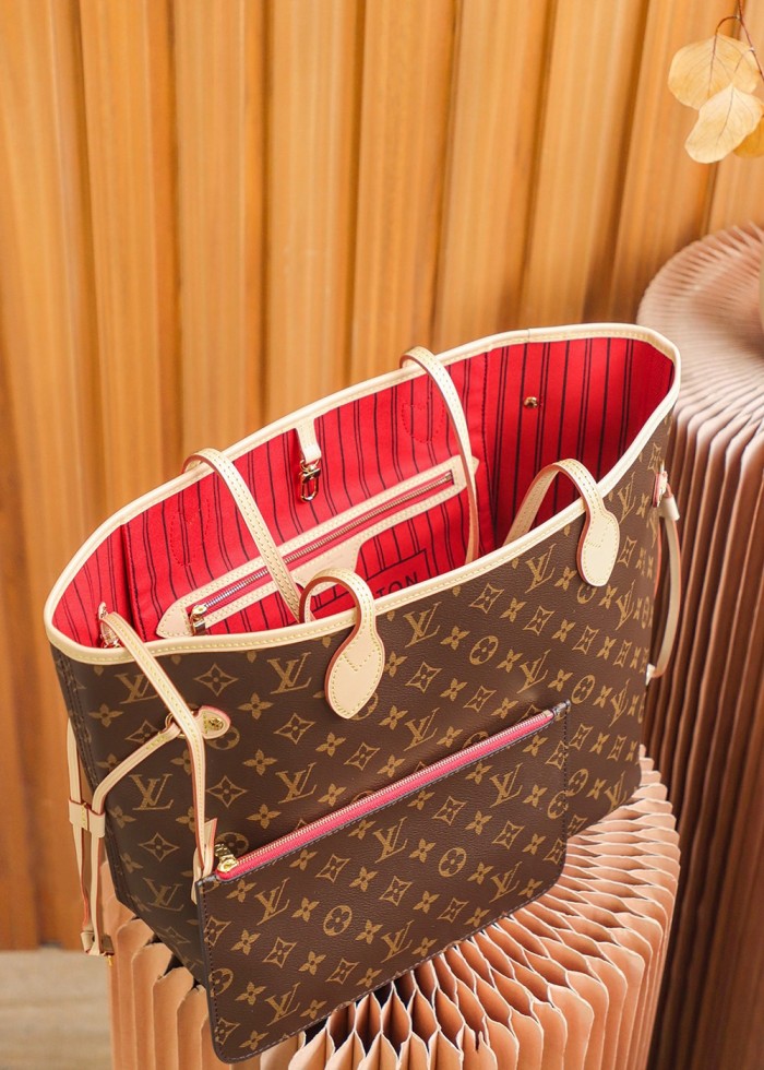NEVERFULL MM - CHERRY & ROSE BEIGE