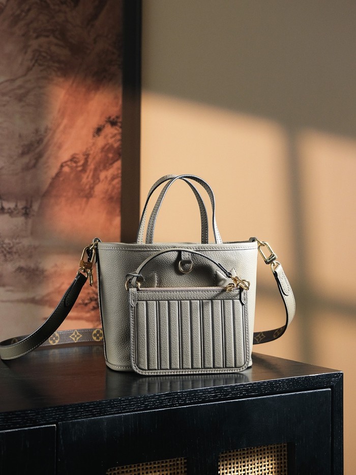 NEVERFULL BANDOULIERE INSIDE OUT BB - BLACK & Rose & DARK FANGO