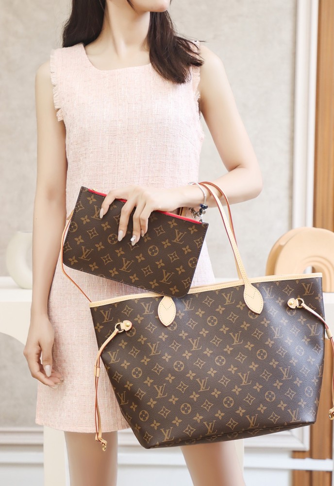 NEVERFULL MM - CHERRY & ROSE BEIGE