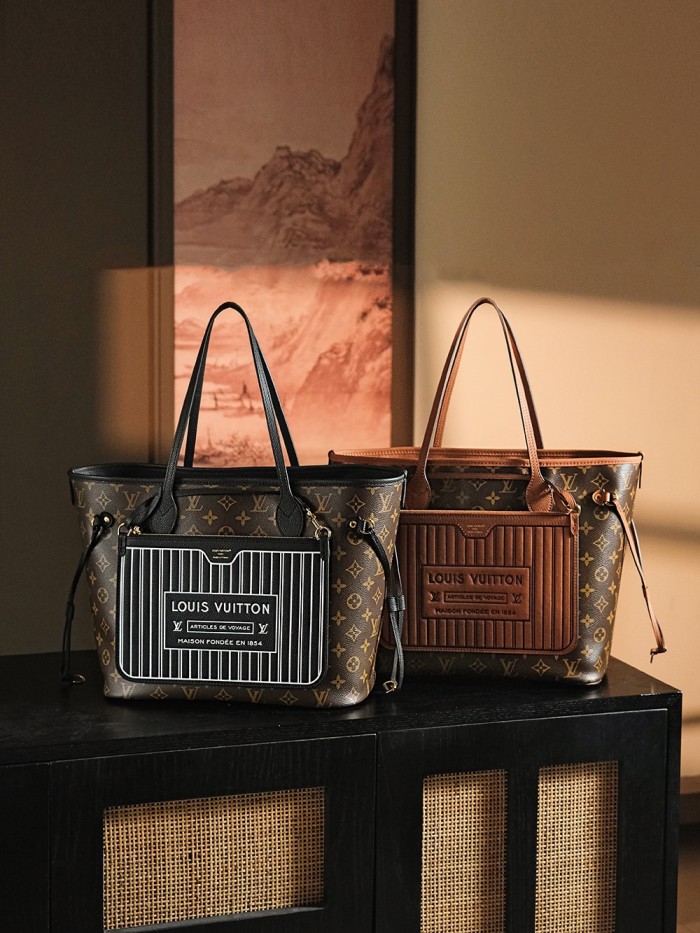 NEVERFULL INSIDE OUT MM - BLACK & TAN