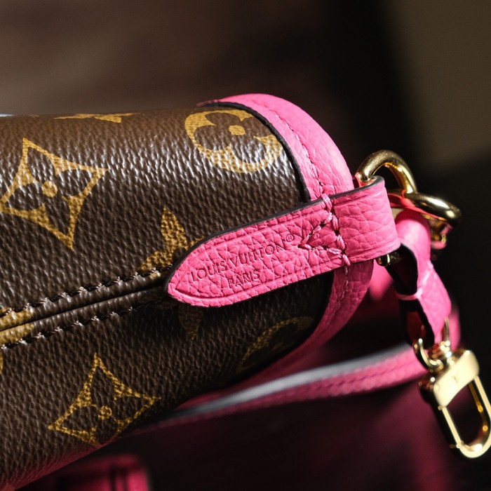 NEVERFULL BANDOULIERE INSIDE OUT BB - BLACK & Rose & DARK FANGO