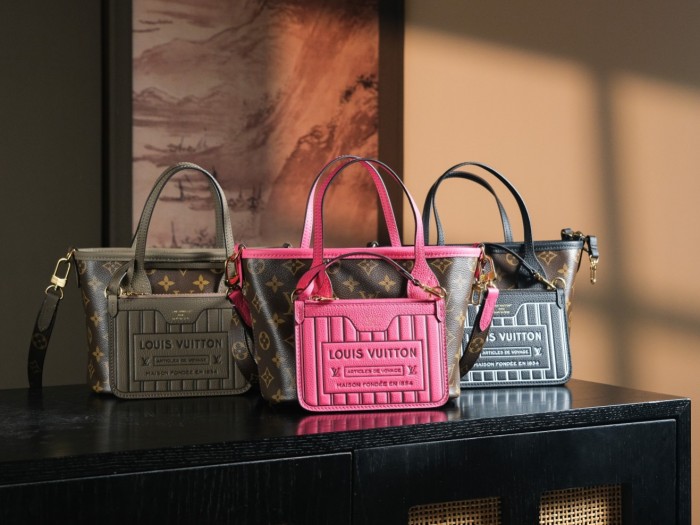 NEVERFULL BANDOULIERE INSIDE OUT BB - BLACK & Rose & DARK FANGO