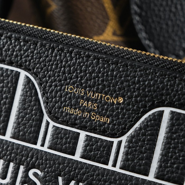 NEVERFULL BANDOULIERE INSIDE OUT BB - BLACK & Rose & DARK FANGO