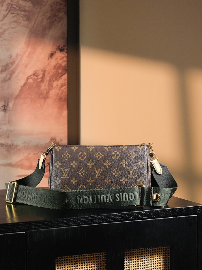 MULTI POCHETTE ACCESSOIRES - LIGHT PINK & KHAKI