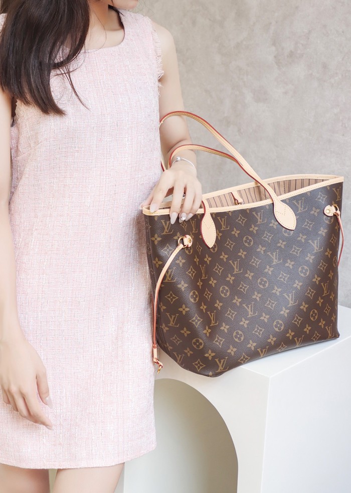 NEVERFULL MM - CHERRY & ROSE BEIGE