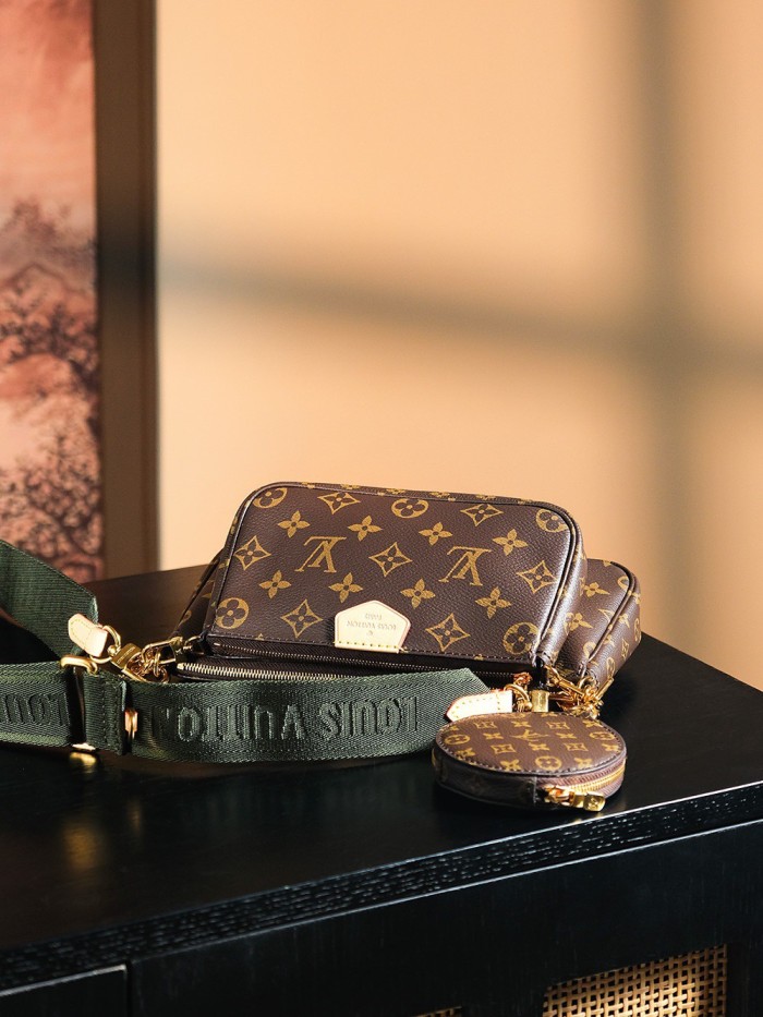 MULTI POCHETTE ACCESSOIRES - LIGHT PINK & KHAKI