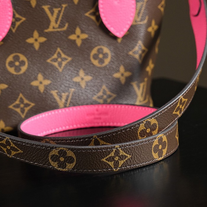 NEVERFULL BANDOULIERE INSIDE OUT BB - BLACK & Rose & DARK FANGO