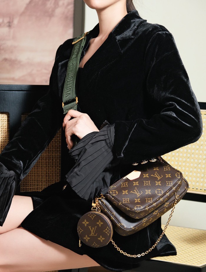 MULTI POCHETTE ACCESSOIRES - LIGHT PINK & KHAKI