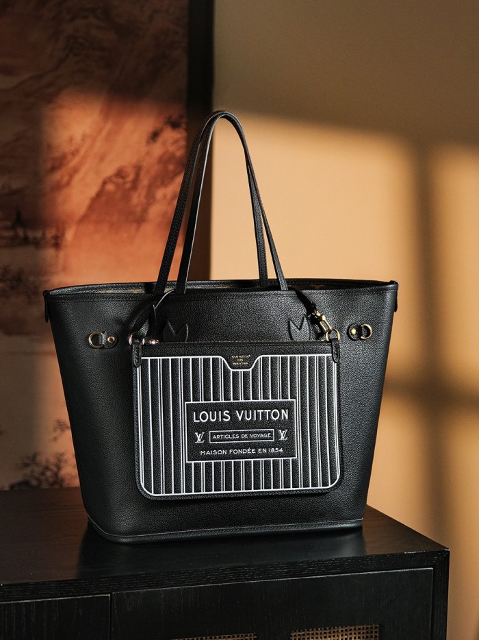 NEVERFULL INSIDE OUT MM - BLACK & TAN