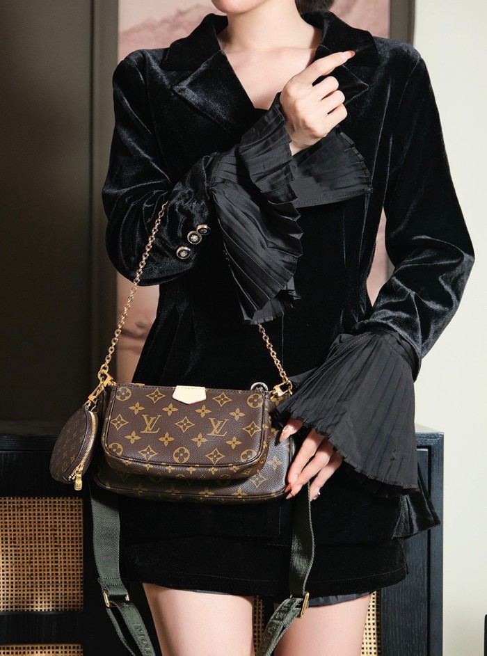 MULTI POCHETTE ACCESSOIRES - LIGHT PINK & KHAKI