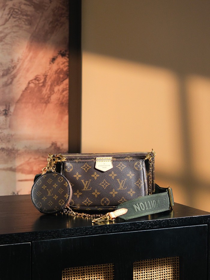 MULTI POCHETTE ACCESSOIRES - LIGHT PINK & KHAKI