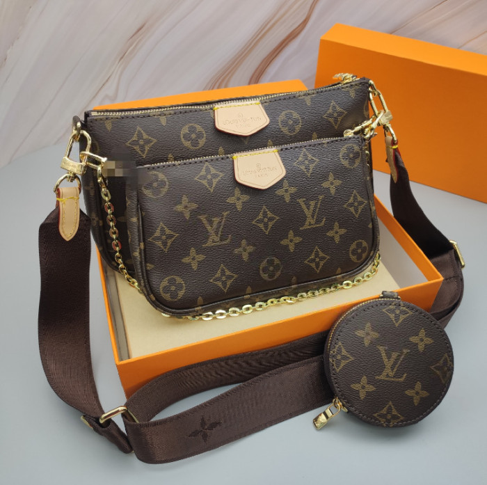 Multi Pochette Accessoires - Black & Beige & Brown & Green & Pink & Red & RoseRed