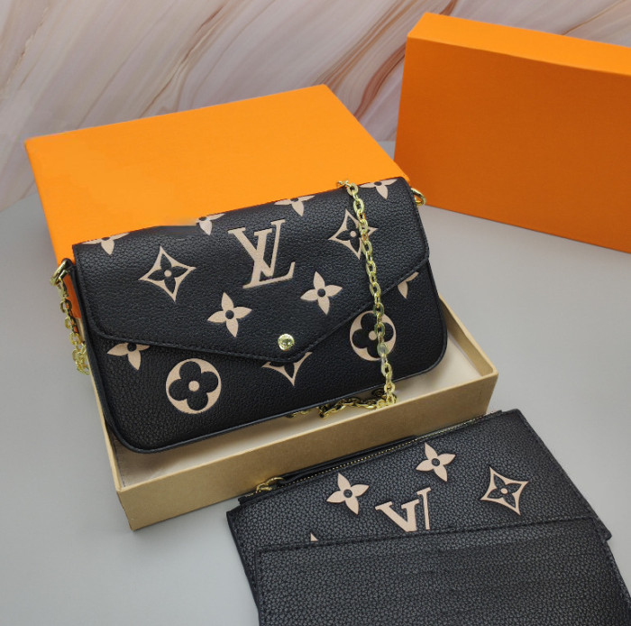 Pochette Felicie - Black & Brown