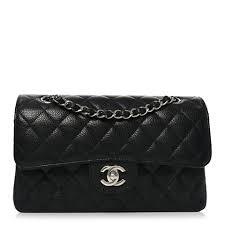 Classic Flap Handbag Black & Pink