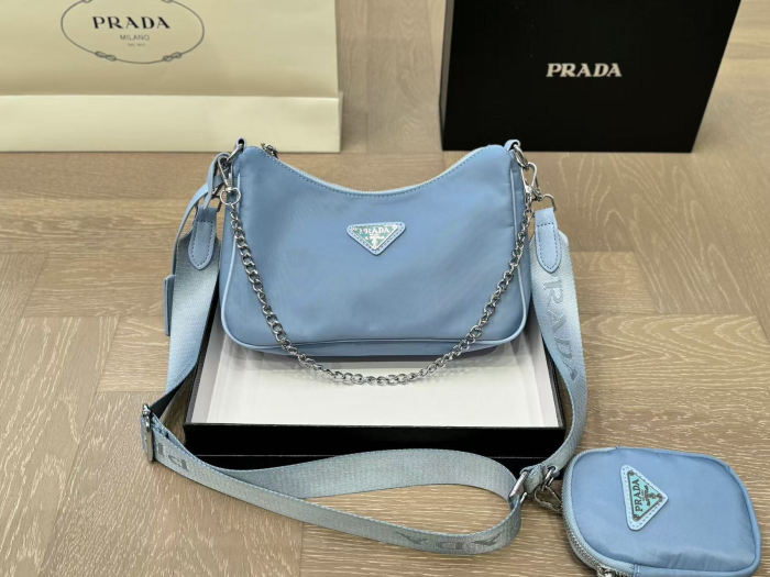 Re-Edition 2005 Re-Nylon bags Black-L & Black-S & White-L & White-S & Beige-L & Beige-S & Khaki-L & Khaki-S & Blue-L & Blue-S & Rose-L & Rose-S