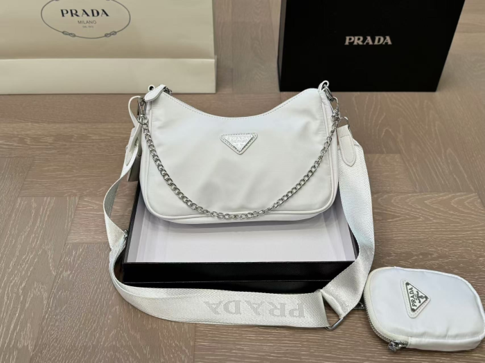 Re-Edition 2005 Re-Nylon bags Black-L & Black-S & White-L & White-S & Beige-L & Beige-S & Khaki-L & Khaki-S & Blue-L & Blue-S & Rose-L & Rose-S