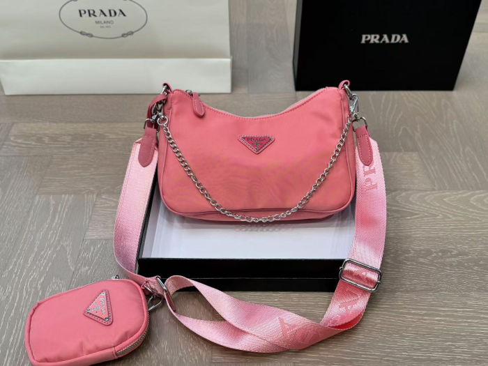 Re-Edition 2005 Re-Nylon bags Black-L & Black-S & White-L & White-S & Beige-L & Beige-S & Khaki-L & Khaki-S & Blue-L & Blue-S & Rose-L & Rose-S