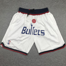 Bullets White City Edition Top Quality NBA Pocket Pants * 奇才队