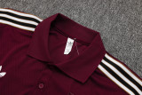 25-26 Ajax Jujube red Polo Tracksuit #C2509