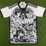23-24 Japan Anime Edition Black White Fans Training Shirts (白ad足球小将)